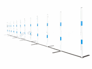Intercan slalom honden agility toestellen